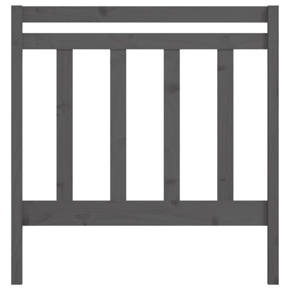 vidaXL Čelo postele sivé 95x4x100 cm masívna borovica – Obrázok 4