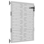 vidaXL Záhradná brána 85x150 cm kortenová oceľ dizajn štvorca – Obrázok 3
