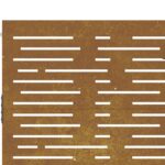 vidaXL Záhradná brána 85x150 cm kortenová oceľ dizajn štvorca – Obrázok 8