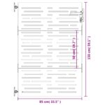 vidaXL Záhradná brána 85x150 cm kortenová oceľ dizajn štvorca – Obrázok 10