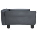 vidaXL Posteľ pre psa tmavosivá 95x55x30 cm zamat – Obrázok 4