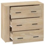 vidaXL Komoda dub sonoma 80x33x70 cm spracované drevo – Obrázok 4