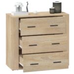 vidaXL Komoda dub sonoma 80x33x70 cm spracované drevo – Obrázok 8