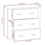 vidaXL Komoda dub sonoma 80x33x70 cm spracované drevo – Obrázok 10