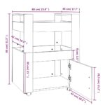 vidaXL Kuchynský vozík dub sonoma 60x45x80 cm spracované drevo – Obrázok 9