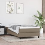 vidaXL Rám na boxspring posteľ sivohnedý 90x190 cm látka