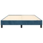 vidaXL Rám na boxspring posteľ tmavomodrý 140x190 cm zamat – Obrázok 5