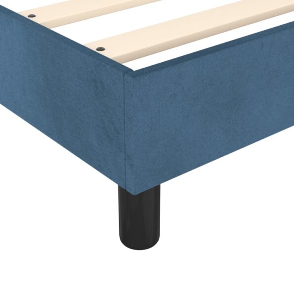 vidaXL Rám na boxspring posteľ tmavomodrý 140x190 cm zamat – Obrázok 7