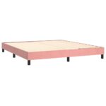 vidaXL Posteľný rám s boxspringom ružový 160x200 cm zamat – Obrázok 4