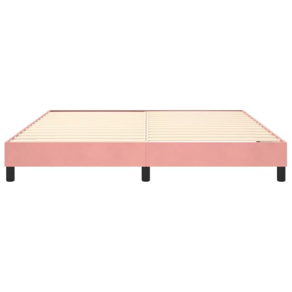 vidaXL Posteľný rám s boxspringom ružový 160x200 cm zamat – Obrázok 5