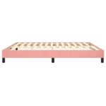 vidaXL Posteľný rám s boxspringom ružový 160x200 cm zamat – Obrázok 6