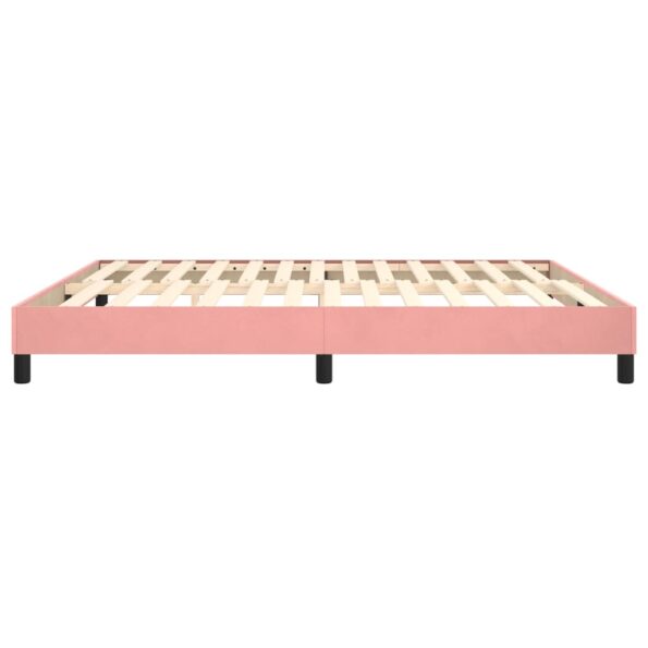 vidaXL Posteľný rám s boxspringom ružový 160x200 cm zamat – Obrázok 6