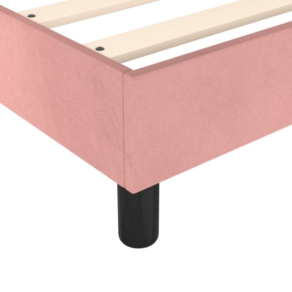 vidaXL Posteľný rám s boxspringom ružový 160x200 cm zamat – Obrázok 7