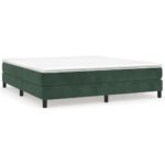 vidaXL Posteľný rám na boxspring tmavozelený 180x200 cm zamat – Obrázok 2
