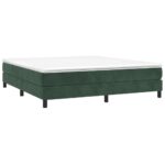vidaXL Posteľný rám na boxspring tmavozelený 180x200 cm zamat – Obrázok 3