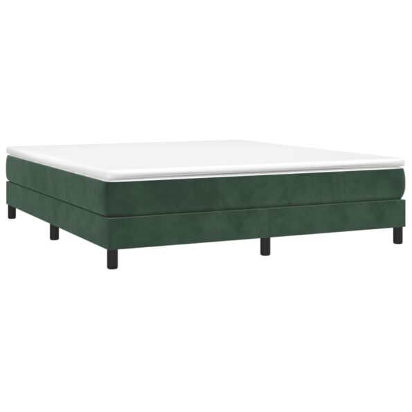 vidaXL Posteľný rám na boxspring tmavozelený 180x200 cm zamat – Obrázok 3