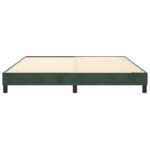 vidaXL Posteľný rám na boxspring tmavozelený 180x200 cm zamat – Obrázok 5