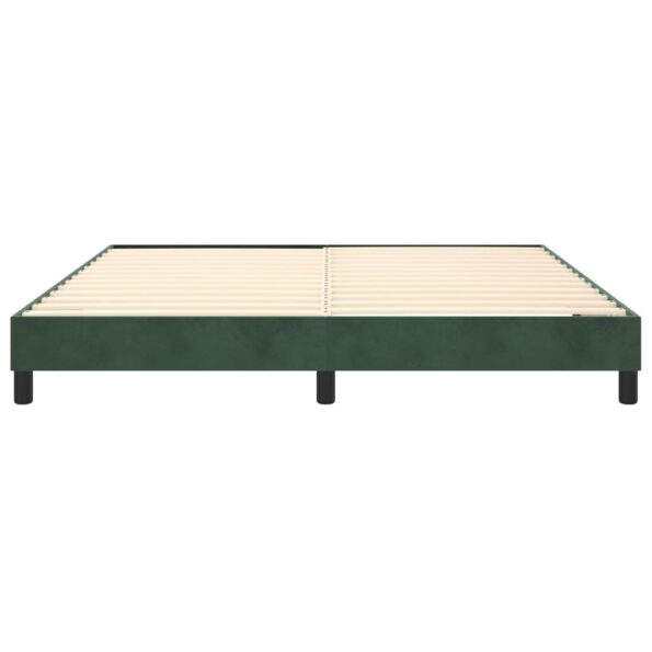 vidaXL Posteľný rám na boxspring tmavozelený 180x200 cm zamat – Obrázok 5