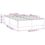 vidaXL Posteľný rám na boxspring čierny 120x200 cm zamat – Obrázok 9