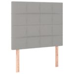 vidaXL Čelo postele svetlosivé 80x5x118/128 cm látkové – Obrázok 2