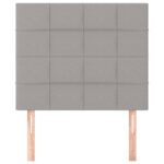 vidaXL Čelo postele svetlosivé 80x5x118/128 cm látkové – Obrázok 3