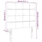 vidaXL Čelo postele svetlosivé 80x5x118/128 cm látkové – Obrázok 8