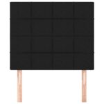 vidaXL Čelá postele 2 ks čierny 100x5x78/88 cm látka – Obrázok 3