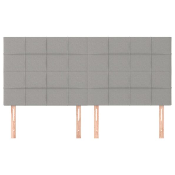 vidaXL Čelo postele svetlosivé 180x5x118/128 cm látkové – Obrázok 3