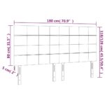 vidaXL Čelo postele svetlosivé 180x5x118/128 cm látkové – Obrázok 8