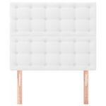 vidaXL Čelá postele 2 ks biele 80x5x78/88 cm umelá koža – Obrázok 3