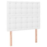 vidaXL Čelo postele biele 90x5x118/128 cm umelá koža – Obrázok 2