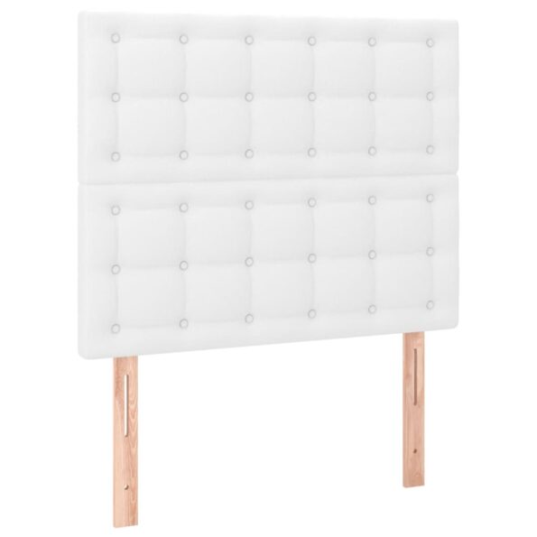 vidaXL Čelo postele biele 90x5x118/128 cm umelá koža – Obrázok 2