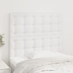 vidaXL Čelo postele biele 90x5x118/128 cm umelá koža