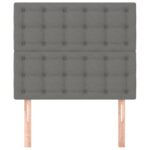 vidaXL Čelo postele tmavosivé 90x5x118/128 cm látkové – Obrázok 3