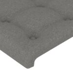 vidaXL Čelo postele tmavosivé 90x5x118/128 cm látkové – Obrázok 4