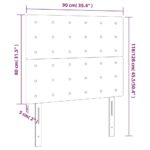 vidaXL Čelo postele tmavosivé 90x5x118/128 cm látkové – Obrázok 8