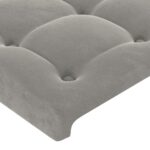 vidaXL Čelo postele svetlosivé 90x5x118/128 cm zamatové – Obrázok 4