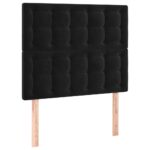 vidaXL Čelo postele čierne 100x5x118/128 cm zamatové – Obrázok 2