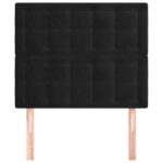 vidaXL Čelo postele čierne 100x5x118/128 cm zamatové – Obrázok 3