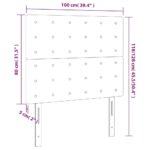 vidaXL Čelo postele čierne 100x5x118/128 cm zamatové – Obrázok 8