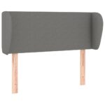 vidaXL Čelo postele so záhybmi tmavosivé 93x23x78/88 cm látka – Obrázok 2