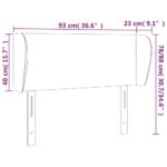 vidaXL Čelo postele so záhybmi tmavosivé 93x23x78/88 cm látka – Obrázok 9