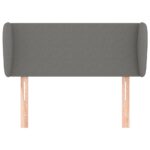 vidaXL Čelo postele so záhybmi tmavosivé 103x23x78/88 cm látka – Obrázok 3