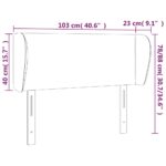 vidaXL Čelo postele so záhybmi tmavosivé 103x23x78/88 cm látka – Obrázok 9