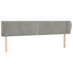 vidaXL Čelo postele so záhybmi bledosivé 203x23x78/88 cm zamat – Obrázok 2