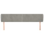 vidaXL Čelo postele so záhybmi bledosivé 203x23x78/88 cm zamat – Obrázok 3