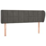 vidaXL Čelo postele so záhybmi tmavosivé 147x23x78/88 cm zamat – Obrázok 2