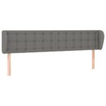 vidaXL Čelo postele so záhybmi tmavosivé 183x23x78/88 cm látka – Obrázok 2