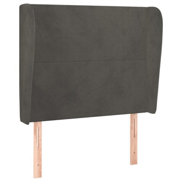 VXL8720287255772_a_en_hd_1.jpg vidaXL Čelo postele so záhybmi tmavosivé 93 x 23 x 118/128 cm zamat – Obrázok 2