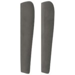 vidaXL Čelo postele so záhybmi tmavosivé 93 x 23 x 118/128 cm zamat – Obrázok 4